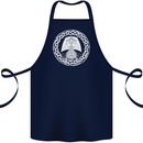 A Viking Ship Thor Odin Valhalla Cotton Apron 100% Organic Navy Blue
