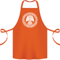 A Viking Ship Thor Odin Valhalla Cotton Apron 100% Organic Orange