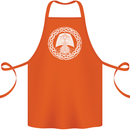 A Viking Ship Thor Odin Valhalla Cotton Apron 100% Organic Orange