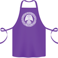 A Viking Ship Thor Odin Valhalla Cotton Apron 100% Organic Purple