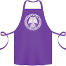 A Viking Ship Thor Odin Valhalla Cotton Apron 100% Organic Purple