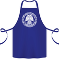 A Viking Ship Thor Odin Valhalla Cotton Apron 100% Organic Royal Blue