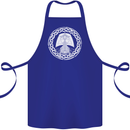 A Viking Ship Thor Odin Valhalla Cotton Apron 100% Organic Royal Blue