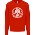 A Viking Ship Thor Odin Valhalla Kids Sweatshirt Jumper Bright Red