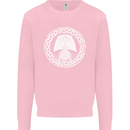 A Viking Ship Thor Odin Valhalla Kids Sweatshirt Jumper Light Pink