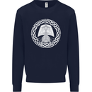 A Viking Ship Thor Odin Valhalla Kids Sweatshirt Jumper Navy Blue