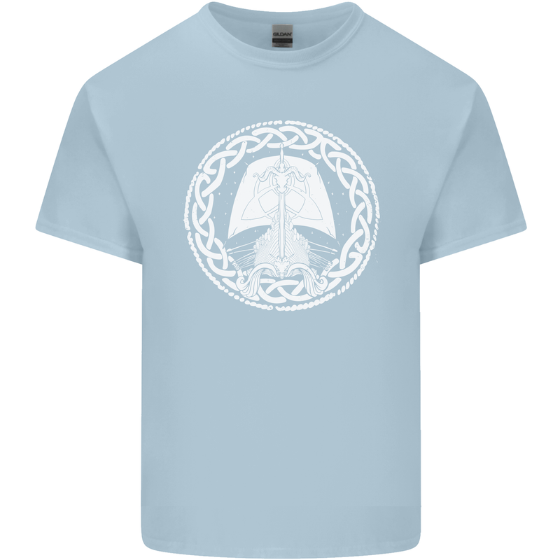 A Viking Ship Thor Odin Valhalla Kids T-Shirt Childrens Light Blue
