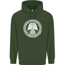 A Viking Ship Thor Odin Valhalla Mens 80% Cotton Hoodie Forest Green