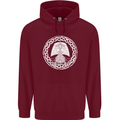 A Viking Ship Thor Odin Valhalla Mens 80% Cotton Hoodie Maroon