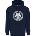 A Viking Ship Thor Odin Valhalla Mens 80% Cotton Hoodie Navy Blue