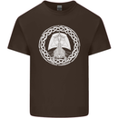 A Viking Ship Thor Odin Valhalla Mens Cotton T-Shirt Tee Top Dark Chocolate