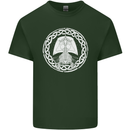 A Viking Ship Thor Odin Valhalla Mens Cotton T-Shirt Tee Top Forest Green
