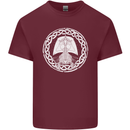 A Viking Ship Thor Odin Valhalla Mens Cotton T-Shirt Tee Top Maroon