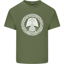 A Viking Ship Thor Odin Valhalla Mens Cotton T-Shirt Tee Top Military Green