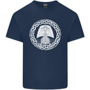 A Viking Ship Thor Odin Valhalla Mens Cotton T-Shirt Tee Top Navy Blue