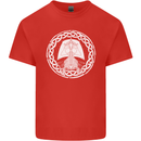 A Viking Ship Thor Odin Valhalla Mens Cotton T-Shirt Tee Top Red