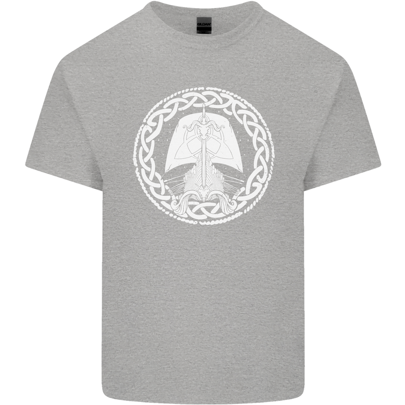 A Viking Ship Thor Odin Valhalla Mens Cotton T-Shirt Tee Top Sports Grey
