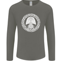 A Viking Ship Thor Odin Valhalla Mens Long Sleeve T-Shirt Charcoal
