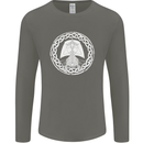 A Viking Ship Thor Odin Valhalla Mens Long Sleeve T-Shirt Charcoal
