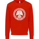 A Viking Ship Thor Odin Valhalla Mens Sweatshirt Jumper Bright Red