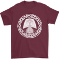 A Viking Ship Thor Odin Valhalla Mens T-Shirt 100% Cotton Maroon