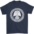 A Viking Ship Thor Odin Valhalla Mens T-Shirt 100% Cotton Navy Blue