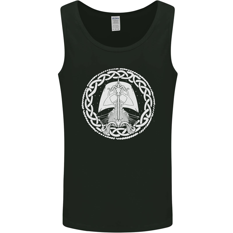 A Viking Ship Thor Odin Valhalla Mens Vest Tank Top Black