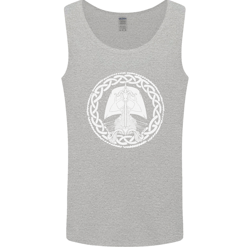 A Viking Ship Thor Odin Valhalla Mens Vest Tank Top Sports Grey