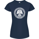 A Viking Ship Thor Odin Valhalla Womens Petite Cut T-Shirt Navy Blue