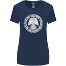 A Viking Ship Thor Odin Valhalla Womens Wider Cut T-Shirt Navy Blue