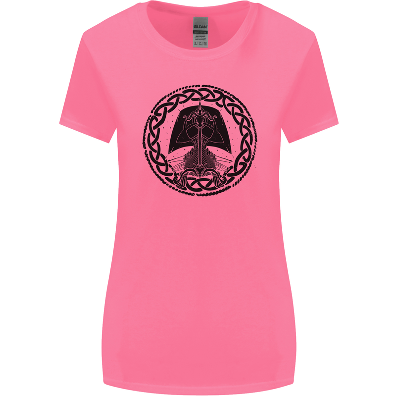 A Viking Ship Womens Wider Cut T-Shirt Azalea