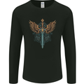 A Viking Sword With Wings Excalibur Tribal Mens Long Sleeve T-Shirt Black