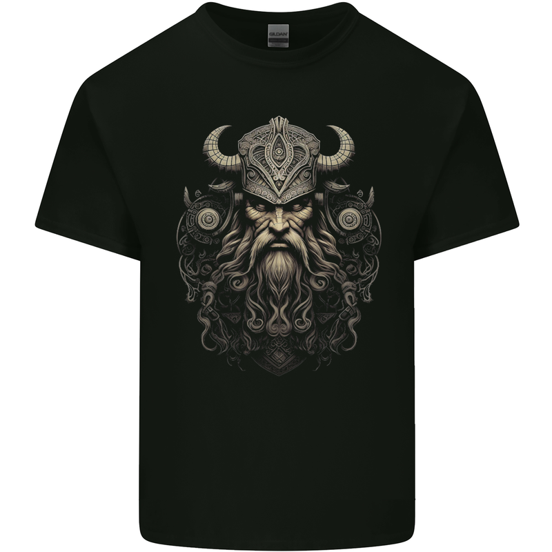 A Viking Warrior Chief Mens Cotton T-Shirt Tee Top Black