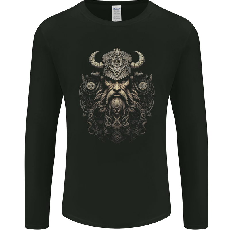 A Viking Warrior Chief Mens Long Sleeve T-Shirt Black