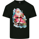 A Vintage Santa Claus Christmas Xmas Kids T-Shirt Childrens Black