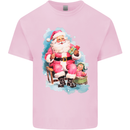 A Vintage Santa Claus Christmas Xmas Kids T-Shirt Childrens Light Pink