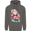 A Vintage Santa Claus Christmas Xmas Mens 80% Cotton Hoodie Charcoal