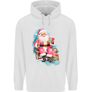 A Vintage Santa Claus Christmas Xmas Mens 80% Cotton Hoodie White