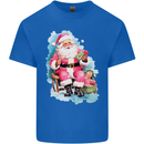 A Vintage Santa Claus Christmas Xmas Mens Cotton T-Shirt Tee Top Royal Blue