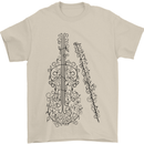 A Violin Cello Mens T-Shirt 100% Cotton Sand
