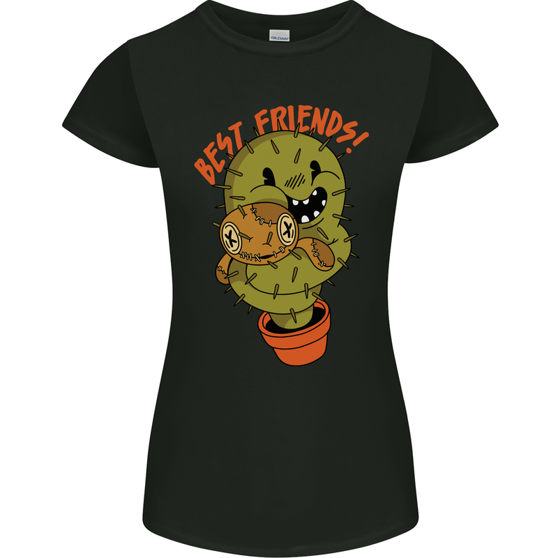 A Voodoo Doll Cactus Womens Petite Cut T-Shirt Black