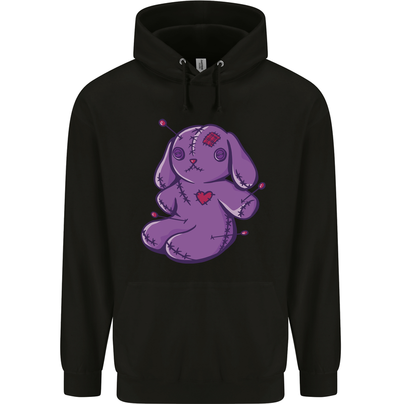 A Voodoo Doll Rabbit Childrens Kids Hoodie Black