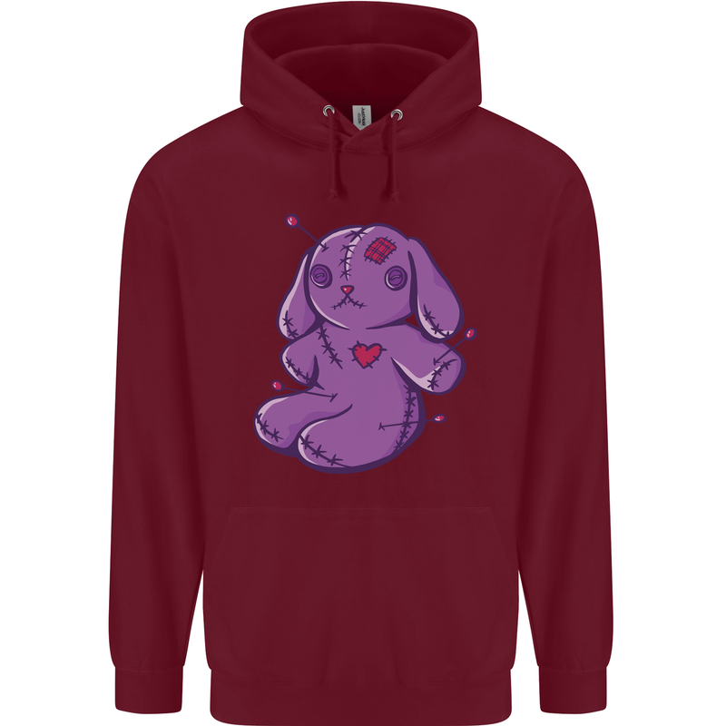A Voodoo Doll Rabbit Childrens Kids Hoodie Maroon