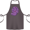 A Voodoo Doll Rabbit Cotton Apron 100% Organic Dark Grey