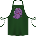 A Voodoo Doll Rabbit Cotton Apron 100% Organic Forest Green