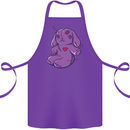 A Voodoo Doll Rabbit Cotton Apron 100% Organic Purple