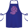A Voodoo Doll Rabbit Cotton Apron 100% Organic Royal Blue