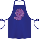 A Voodoo Doll Rabbit Cotton Apron 100% Organic Royal Blue
