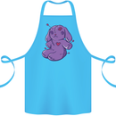 A Voodoo Doll Rabbit Cotton Apron 100% Organic Turquoise