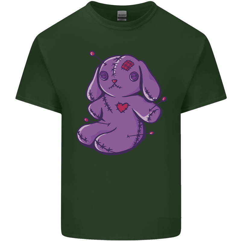 A Voodoo Doll Rabbit Mens Cotton T-Shirt Tee Top Forest Green